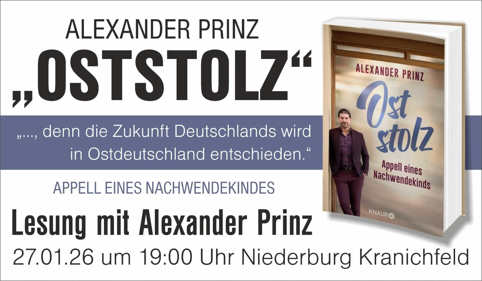 Lesung Oststolz Alexander Prinz